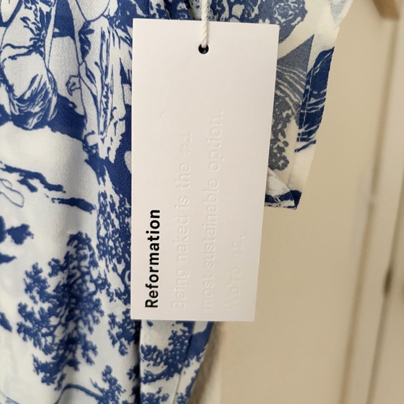 NWT- Reformation Wellfleet Midi Dress with Cut Out Back- Size 4 (Slim fit) - Picture 4 of 8